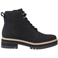TOMS Wylder Leather Women's Black Boots New