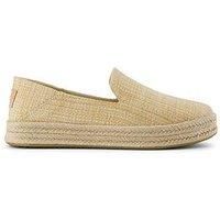 TOMS - Womens Carolina Espadrille, Color Almond Raffia, Size: 5 UK
