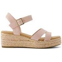 TOMS - Womens Audrey Sandals, Color Pale Rose Suede, Size: 5 UK