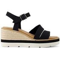 TOMS - Womens Darya Sandals, Color Black Heavy Canvas, Size: 7 UK
