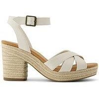 TOMS women/'s Majorca Strappy Heeled Sandal, Light Sand, 5 UK
