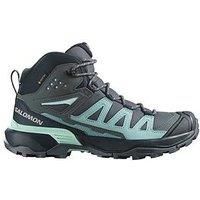 Salomon X Ultra 360 Mid GTX Womens in Turbulence/Carbon/Tourmaline