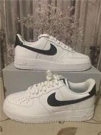 NIKE Women/'s Air Force 1 /'07 Women/'s Shoe, White Black White, 7.5 UK