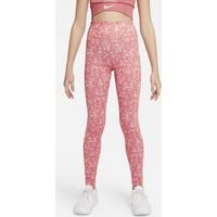 Nike Dri-FIT One Luxe Icon Clash Older Kids' (Girls') Printed Training Leggings - Pink