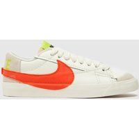 Nike White & Orange Blazer Low 77 Jumbo Trainers