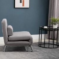 Zipcode Design Kendall Single 75cm Wide Linen Futon Chair Dark Grey 75cm H X 75cm W X 70cm D