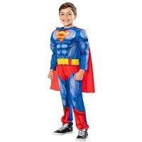 Child Boy Official Superman Padded Chest World Book Day Fancy Dress Costume