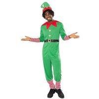 Adults Elf Costume Mens Ladies Christmas Elf Santas Helper Fancy Dress