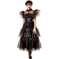 Rubie/'s 1000853L000 Wednesday Rave /'N Dance Costume Addams Adult Fancy Dress, Girls, As Shown, UK 16-18