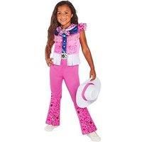 Barbie Cowgirl Costume Licensed Official Girls Pink Cowboy Fancy Dress