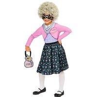 Rubies Official David Walliams Gangsta Granny Costume, Kids Fancy Dress, Size 9-10 Years