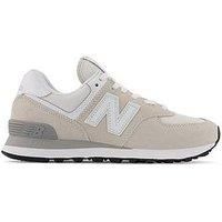 New Balance 574 Womens Fashion Trainers in Cloud White
