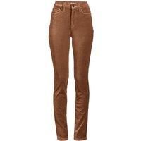 Plus Slim Leg Velvet Jeans, High Waisted