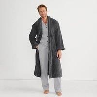 Lands' End Men's Turkish Terry Bath Robe in Charcoal | Size: XL
