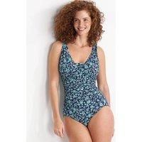Plus Grecian V-neck Slender Swimsuit