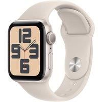 Apple Watch SE (2nd Gen, 2023) [GPS 40mm] Smartwatch with Starlight Aluminum Case with Starlight Sport Band S/M