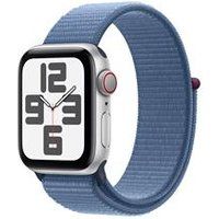 Apple Watch SE (2nd Gen, 2023) [GPS + Cellular 40mm] Smartwatch with Silver Aluminum Case with Winter Blue Sport Loop One Size
