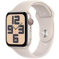 Apple Watch SE (2nd Gen, 2023) [GPS + Cellular 44mm] Smartwatch with Starlight Aluminum Case with Starlight Sport Band S/M