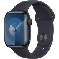 Apple Watch Series 9 [GPS + Cellular 41mm] Smartwatch with Midnight Aluminum Case with Midnight Sport Band S/M. Fitness Tracker, Blood Oxygen & ECG Apps, Always-On Retina Display, Water Resistant