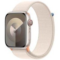 Apple Watch Series 9 [GPS + Cellular 45mm] Smartwatch with Starlight Aluminum Case with Starlight Sport Loop One Size. Fitness Tracker, Blood Oxygen & ECG Apps, Water Resistant