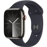 Apple Watch SeriesÂ 9 GPS + Cellular 45mm Graphite Stainless Steel Case with Midnight Sport Band S/M