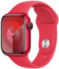 Apple Watch Series 9 [GPS + Cellular 41mm] Smartwatch with (PRODUCT) RED Aluminum Case with (PRODUCT) RED Sport Band S/M. Fitness Tracker, Blood Oxygen & ECG Apps, Water Resistant