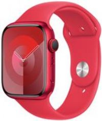 Apple Watch Series 9 [GPS + Cellular 45mm] Smartwatch with (PRODUCT) RED Aluminum Case with (PRODUCT) RED Sport Band S/M. Fitness Tracker, Blood Oxygen & ECG Apps, Always-On Retina Display