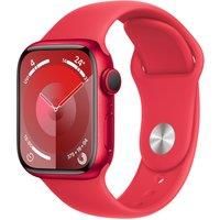 Apple Watch Series 9 [GPS 41mm] Smartwatch with (PRODUCT) RED Aluminum Case with (PRODUCT) RED Sport Band M/L. Fitness Tracker, Blood Oxygen & ECG Apps, Always-On Retina Display, Water Resistant