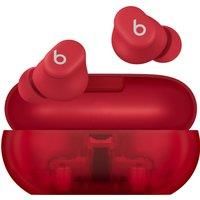 Beats Solo Buds — Wireless Bluetooth Earbuds | 18 Hours of Battery Life | Apple & Android Compatibility | Built-in Microphone - Transparent Red