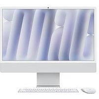 Apple iMac All-in-One Desktop Computer with M4 chip with 10-core CPU and 10-core GPU: Built for Apple Intelligence, 24-inch Retina Display, 16GB Unified Memory, 256GB SSD storage; Silver