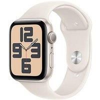 Apple Watch SE (2nd Gen) GPS 40mm Smartwatch with Starlight Aluminium Case with Starlight Sport Band - M/L. Fitness and Sleep Trackers, Crash Detection, Heart Rate Monitor, Retina Display