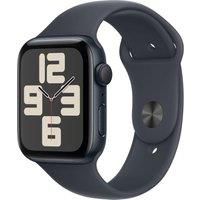 APPLE Watch SE - 44 mm Midnight Aluminium Case with Midnight Sport Band, S/M, Black