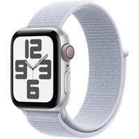Apple Watch SE (2nd Gen) GPS + Cellular 40mm Smartwatch with Silver Aluminium Case with Blue Cloud Sport Loop - One Size. Fitness and Sleep Trackers,Crash Detection, Heart Rate Monitor, Carbon Neutral