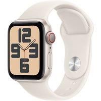 Apple Watch SE (2nd Gen) GPS + Cellular 40mm Smartwatch with Starlight Aluminium Case with Starlight Sport Band - M/L. Fitness and Sleep Trackers, Crash Detection, Heart Rate Monitor, Retina Display