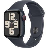 Apple Watch SE (2nd Gen) GPS + Cellular 44mm Smartwatch with Midnight Aluminium Case with Midnight Sport Band - M/L. Fitness and Sleep Trackers, Crash Detection, Heart Rate Monitor, Retina Display