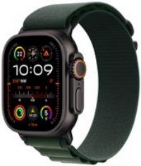 Apple Watch Ultra 2 GPS + Cellular 49mm Smartwatch, Sports Watch with Black Rugged Titanium Case and Dark Green Alpine Loop - M. Fitness Tracker, Precision GPS, Extra-Long Battery Life, Carbon Neutral