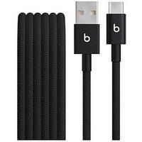Beats USB-A to USB-C Woven Cable, Fast Charging, Durable and Tangle-Free Design, Compatible Charger for Apple & Android USB-C Devices (1.5 m) – Bolt Black