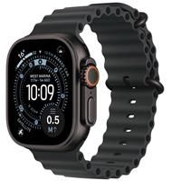 Apple Watch Ultra 3 GPS + Cellular 49mm Premium Running and Multisport Smartwatch with Rugged Black Titanium Case with Black Ocean Band. Advanced Health and Fitness Tracking