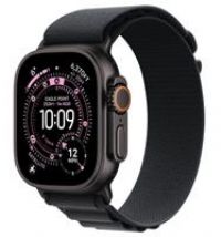 Apple Watch Ultra 3 GPS + Cellular 49mm Premium Running and Multisport Smartwatch with Rugged Black Titanium Case with Black Alpine Loop - Medium. Advanced Health and Fitness Tracking