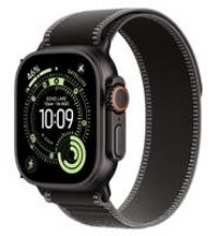 Apple Watch Ultra 3 GPS + Cellular 49mm Premium Running and Multisport Smartwatch with Rugged Black Titanium Case with Black/Charcoal Trail Loop S/M. Advanced Health and Fitness Tracking