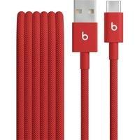 Beats USB-A to USB-C Woven Cable, Fast Charging, Durable and Tangle-Free Design, Compatible Charger for Apple & Android USB-C Devices (1.5 m) – Rapid Red