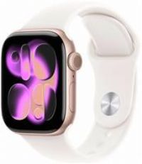 Apple Watch Series 11 GPS + Cellular 42mm Smartwatch with Rose Gold Aluminium Case with Light Blush Sport Band S/M. Sleep Score, Fitness Tracker, Health Monitoring, Always-On Display, Water Resistant