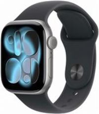 Apple Watch Series 11 GPS + Cellular 42mm Smartwatch with Space Grey Aluminium Case with Black Sport Band S/M. Sleep Score, Fitness Tracker, Health Monitoring, Always-On Display, Water Resistant