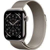 Apple Watch Series 11 GPS + Cellular 42mm Smartwatch with Natural Titanium Case with Natural Milanese Loop. Sleep Score, Fitness Tracker, Health Monitoring, Always-On Display, Water Resistant