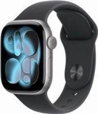 Apple Watch Series 11 GPS 42mm Smartwatch with Space Grey Aluminium Case with Black Sport Band S/M. Sleep Score, Fitness Tracker, Health Monitoring, Always-On Display, Water Resistant