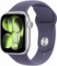 Apple Watch Series 11, 42mm, Silver Aluminium Case, GPS [2025] - Purple Fog Sport Band - M/L, Purple