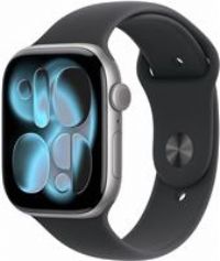 Apple Watch Series 11 GPS 46mm Smartwatch with Space Grey Aluminium Case with Black Sport Band S/M. Sleep Score, Fitness Tracker, Health Monitoring, Always-On Display, Water Resistant