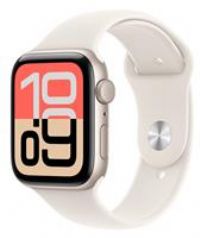 Apple Watch SE 3 GPS 44mm Smartwatch with Starlight Aluminium Case with Starlight Sport Band S/M. Fitness and Sleep Trackers, Heart Rate Monitor, Always-On Display, Water Resistant