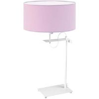 17 Stories Arlena 55cm Desk Lamp White/Light Violet 55cm H X 30cm W X 30cm D