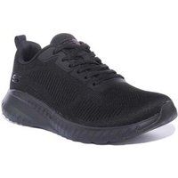 Skechers Women/'s BOBS Squad Chaos FACE Off Sneaker, Black Engineered Knit/Trim, 6 UK